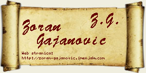 Zoran Gajanović vizit kartica